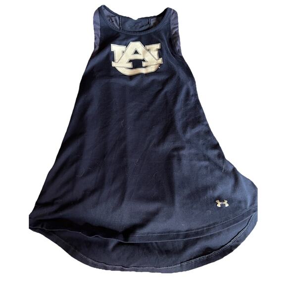 Auburn Under Armour Navy Heatgear Athletic Racer Back Dress Women's Size Medium - Picture 2 of 7